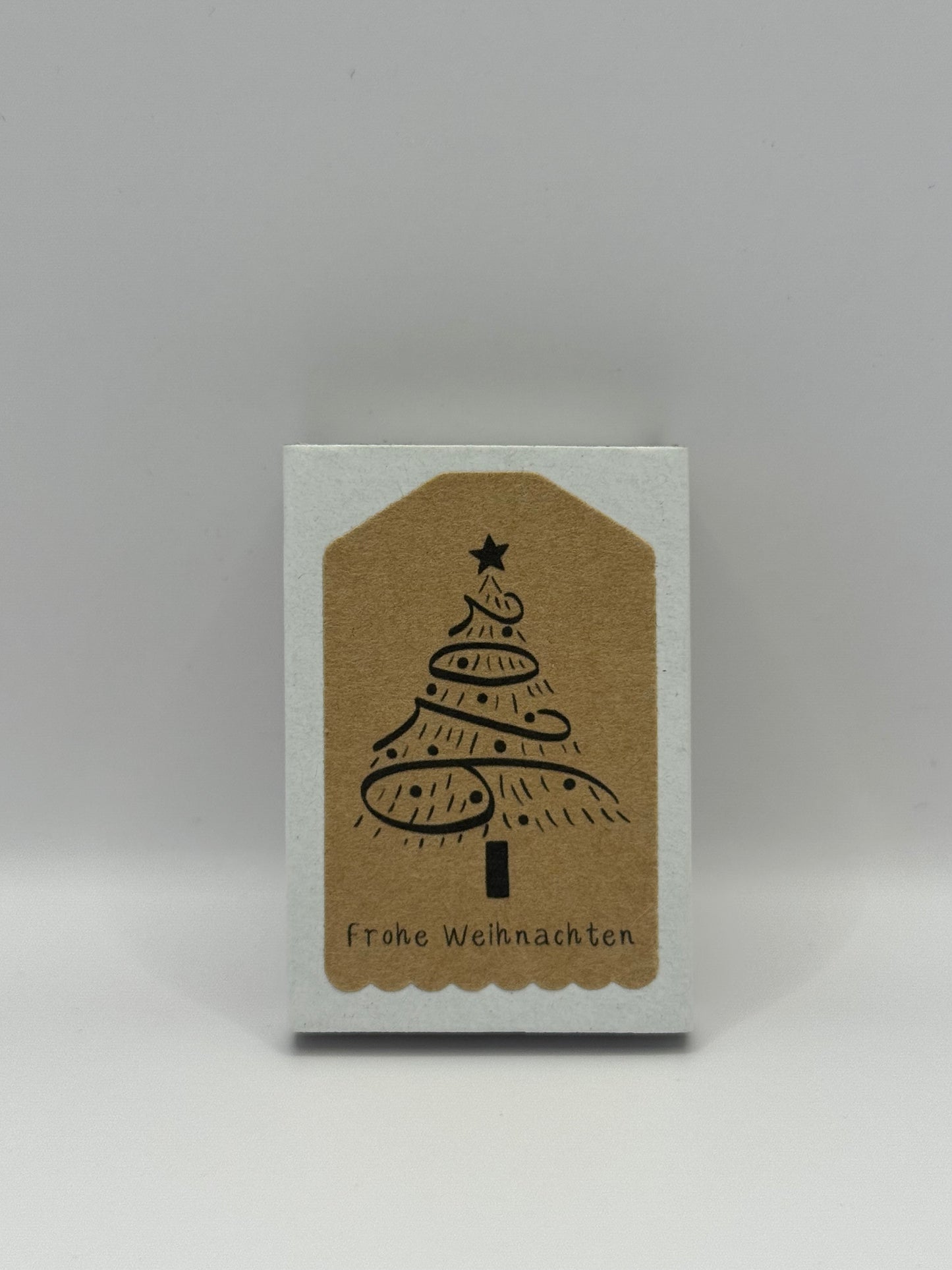 Zündholzschachtel „Frohe Weihnachten“