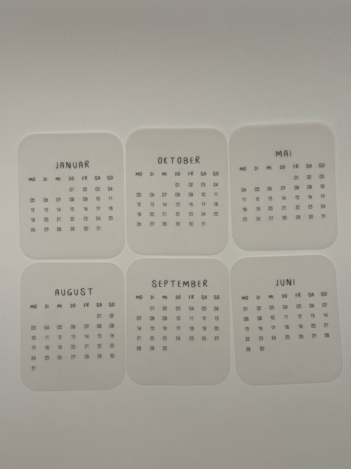 Wandelbarer Tischkalender Refill