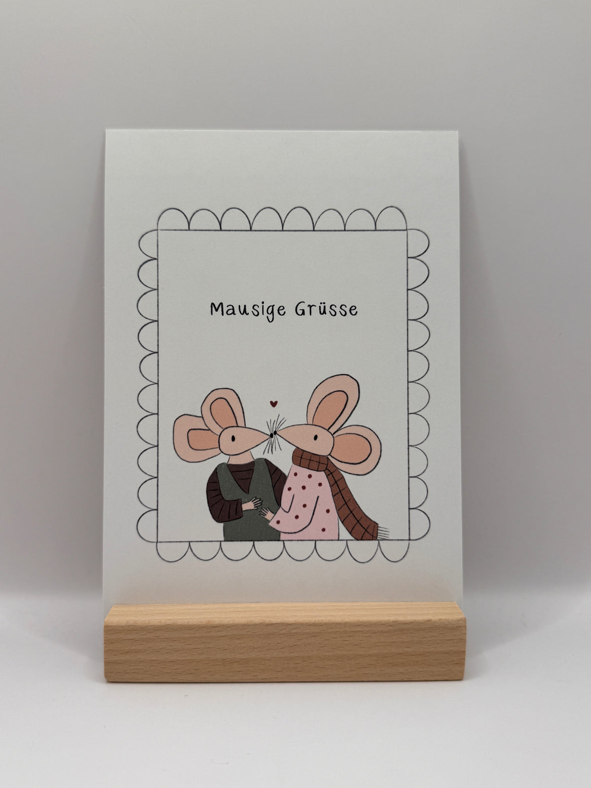 Postkarte "Mausige Grüsse"