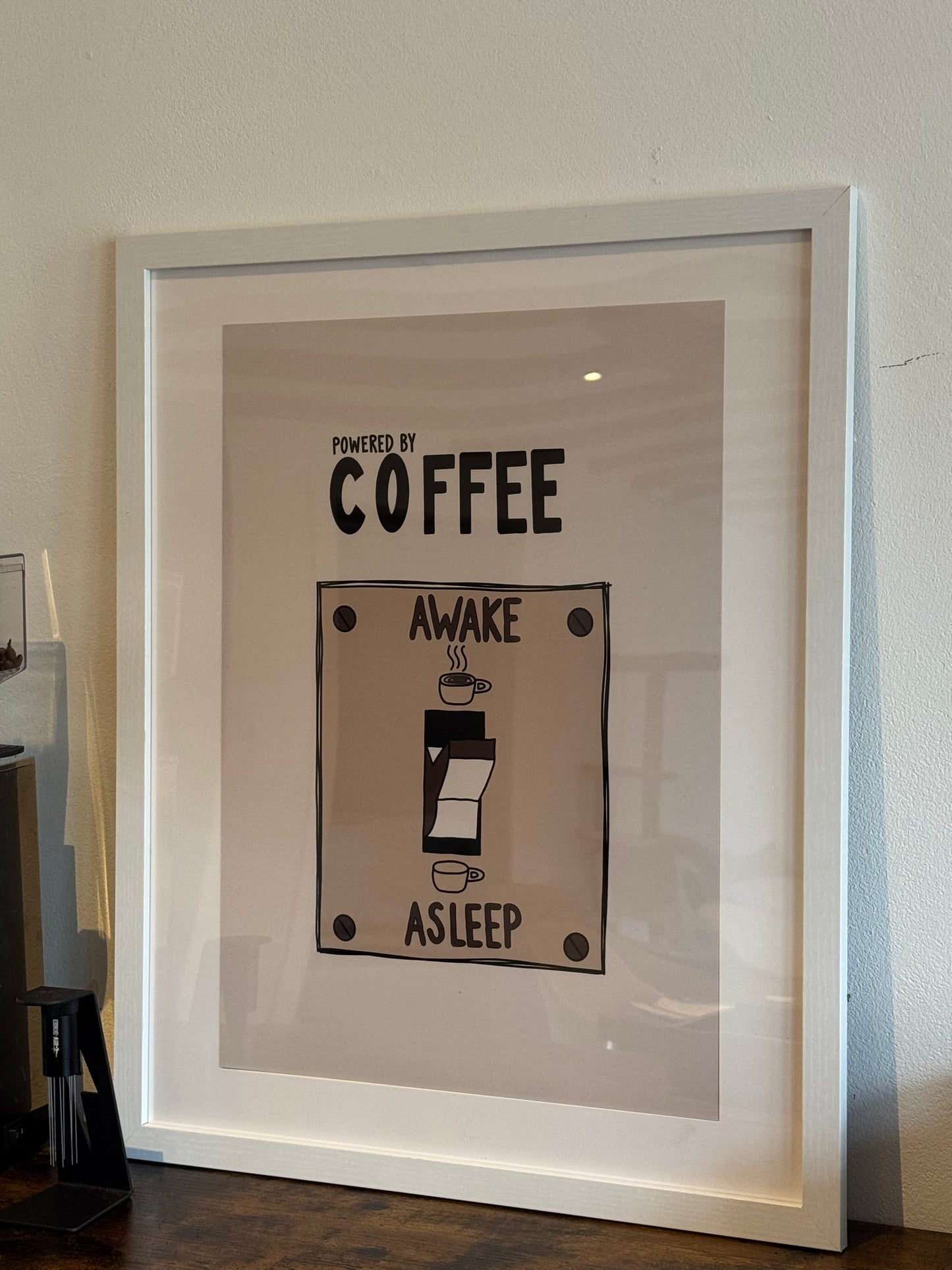 Wandposter - Powered by Coffee