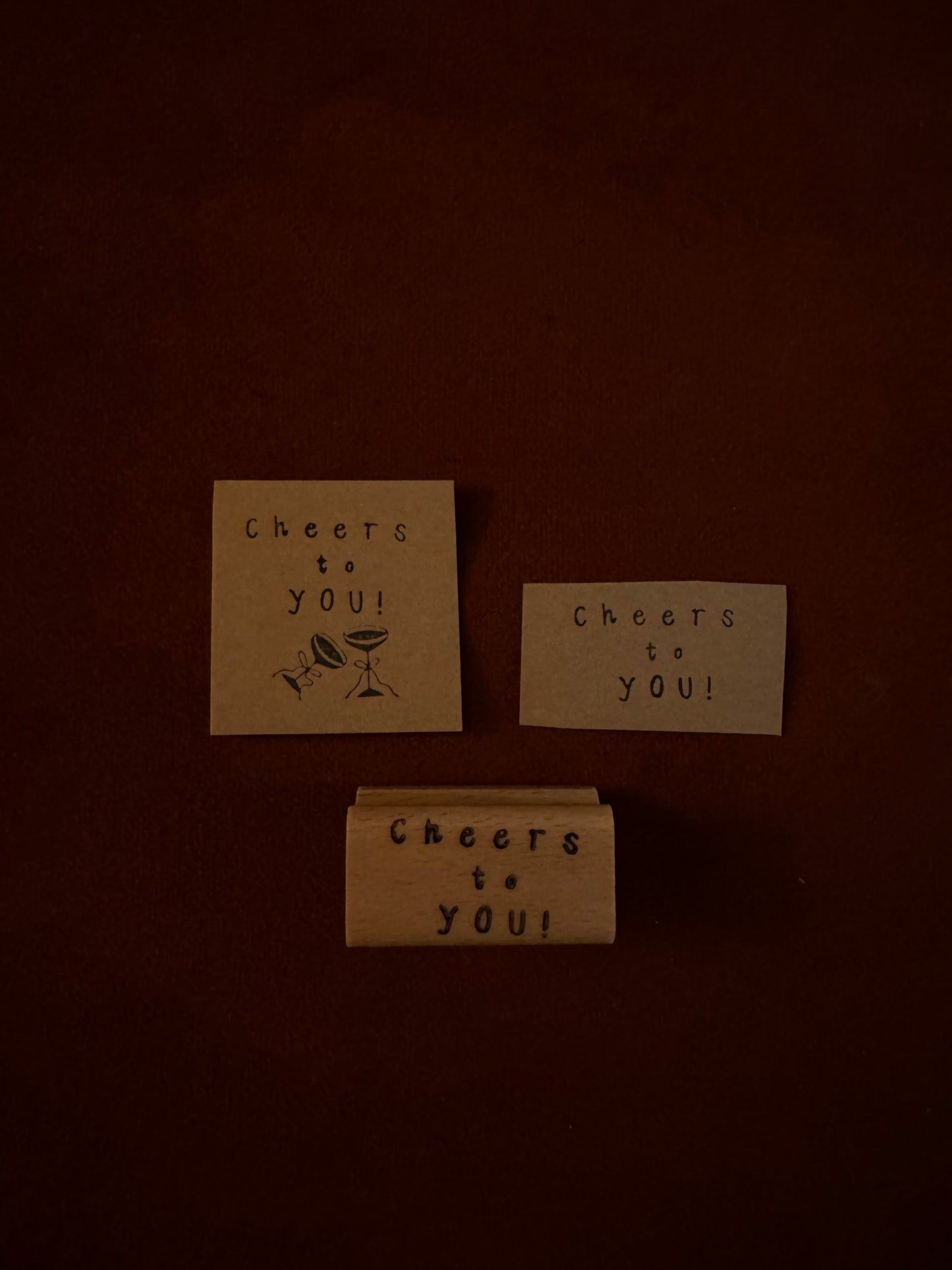 Stempel "Cheers to you"