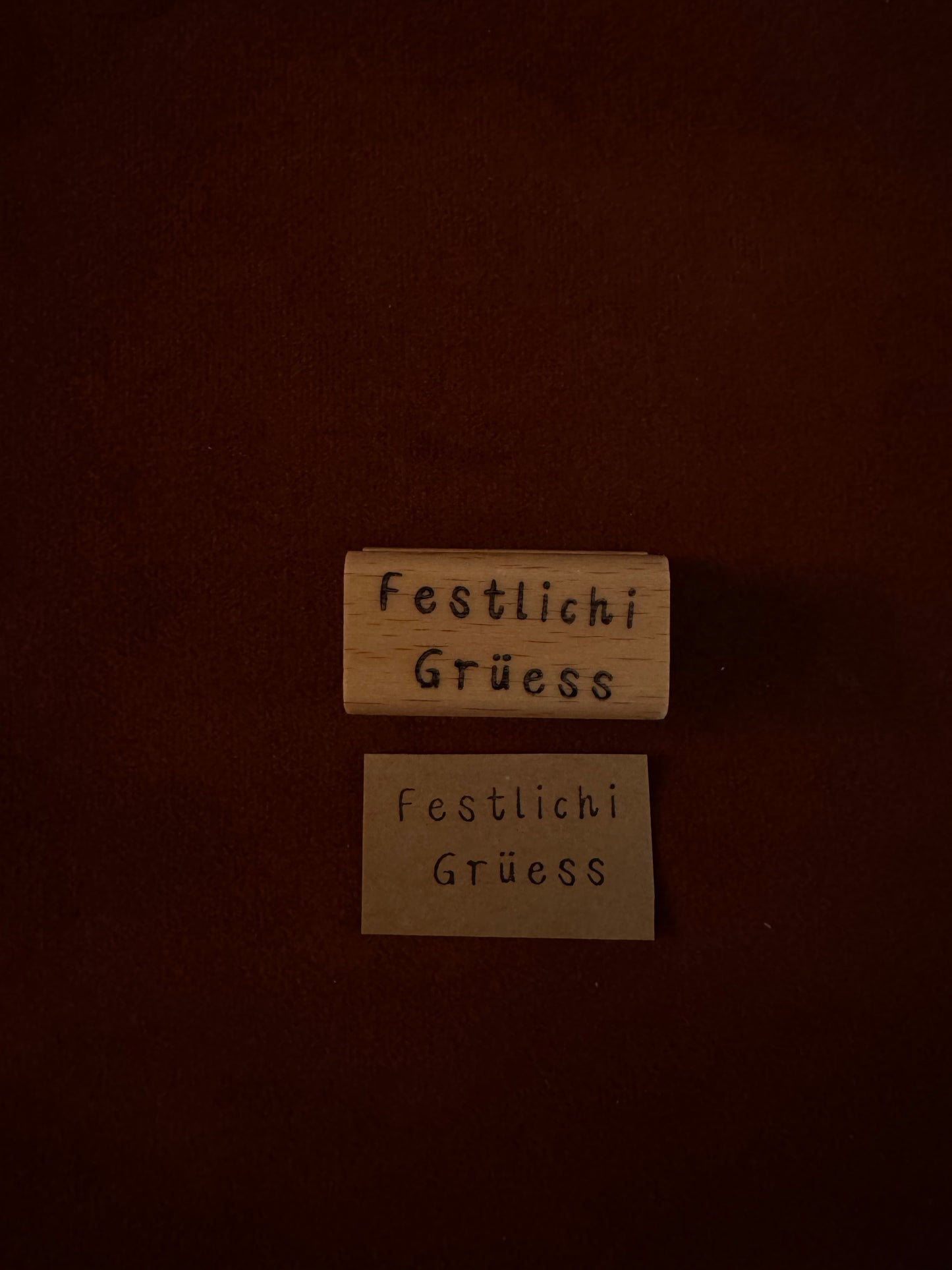 Stempel "Festlichi Grüess"