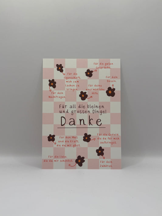 Postkarte „Danke für…“