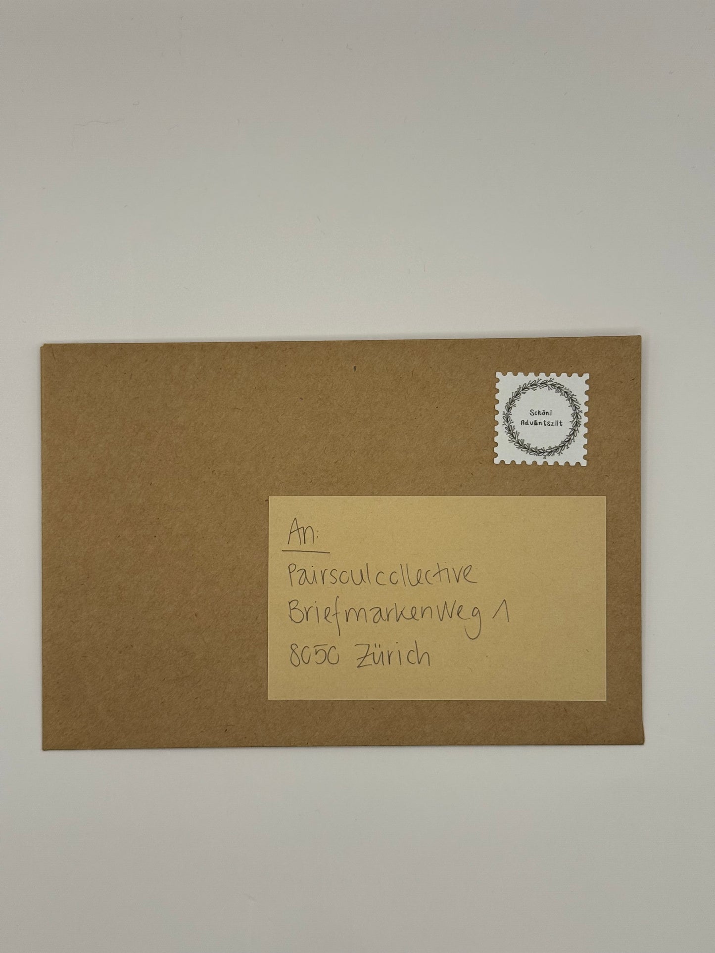 Briefmarke „Schöni Adväntsziit - Kranz“