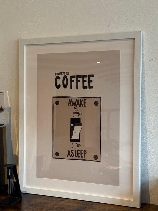 Wandposter - Powered by Coffee