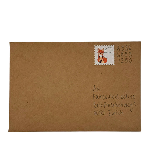 Briefmarken-Sticker „Fuchs“
