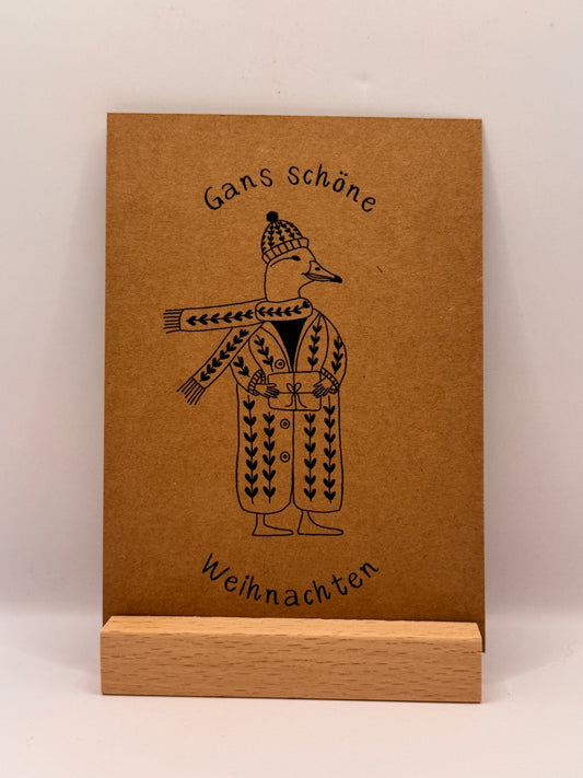 Postkarte "Gans Weihnachten"