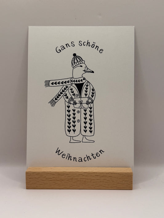 Postkarte "Gans Weihnachten"