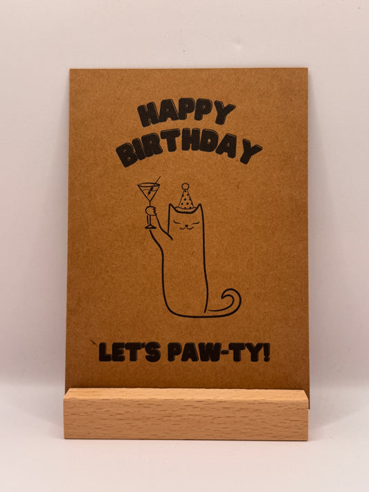 Postkarte "Let's Pawty"