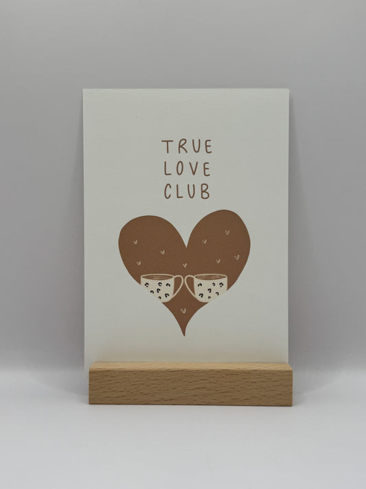 Postkarte „True Love Club „Coffee“