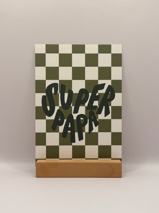 Postkarte „Super Papa"