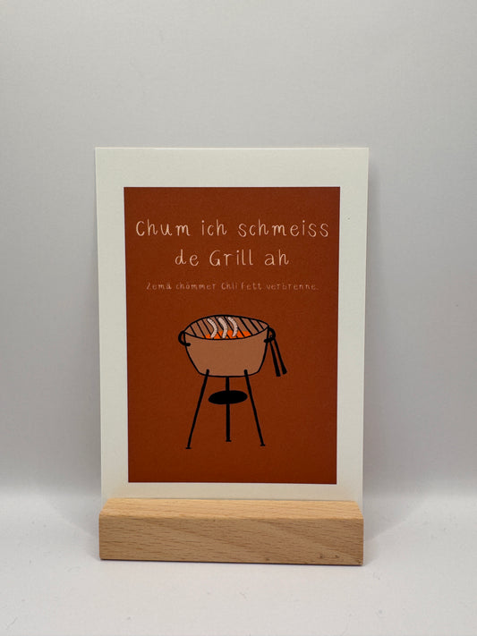 Postkarte „Grillieren"