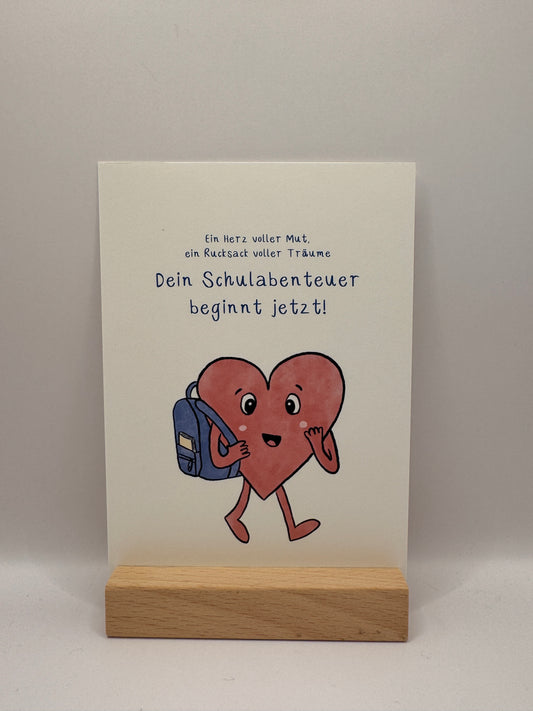 Postkarte "Dein Schulabenteuer beginnt jetzt"