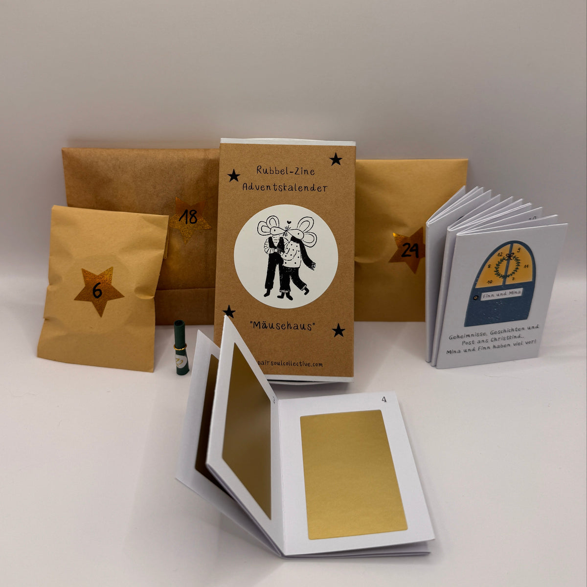 Rubbel-Adventskalender Kinder 2025 - Mäusehaus