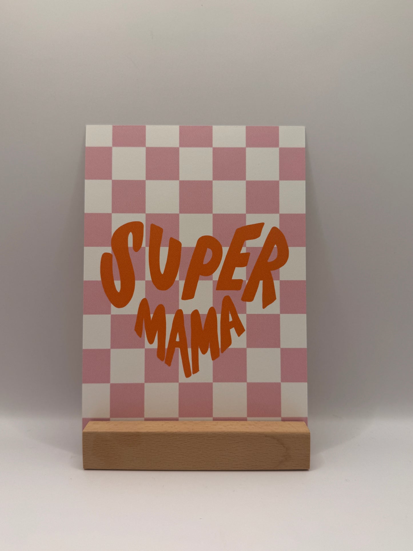 Postkarte „Super Mama"
