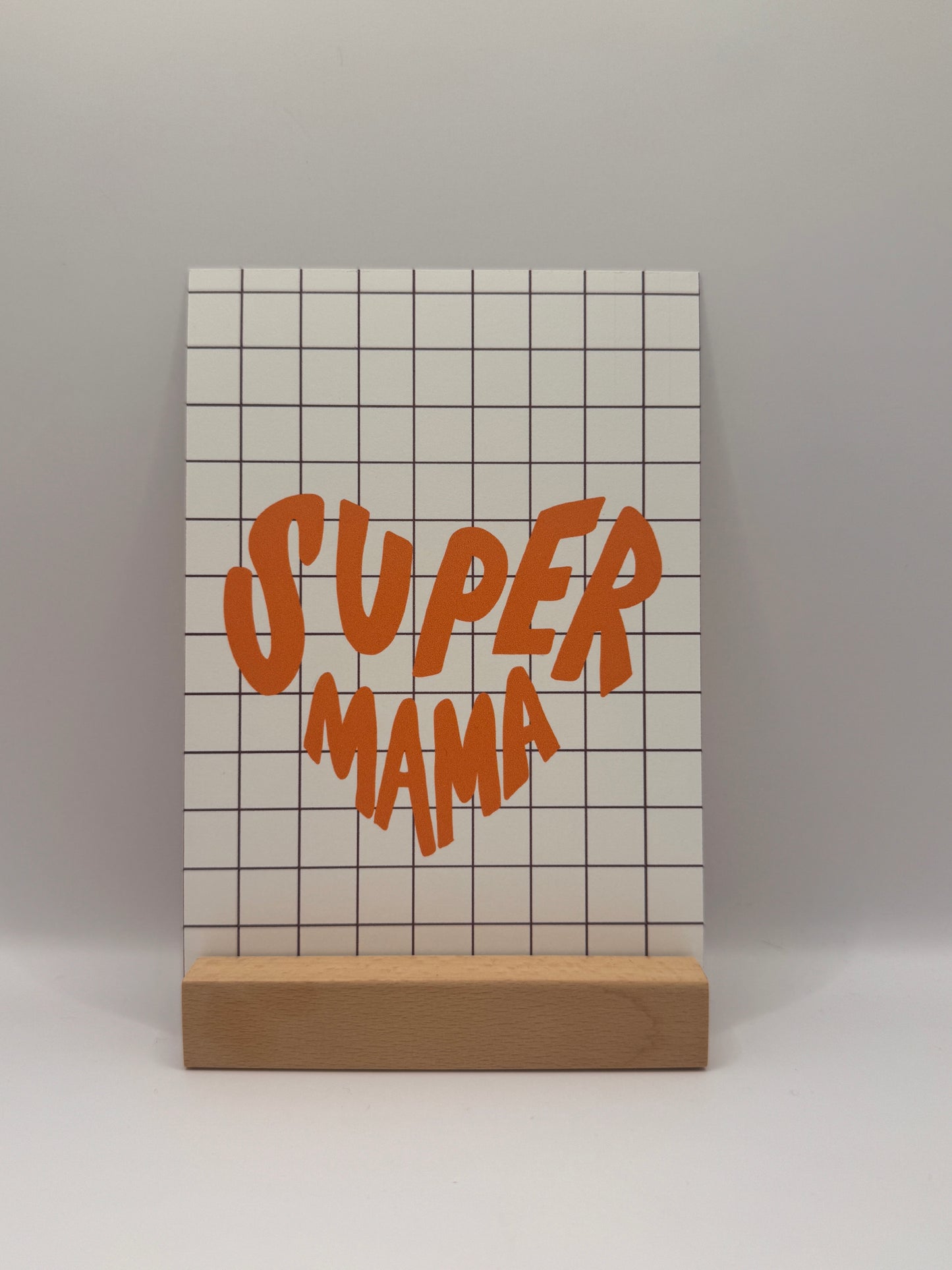 Postkarte „Super Mama"