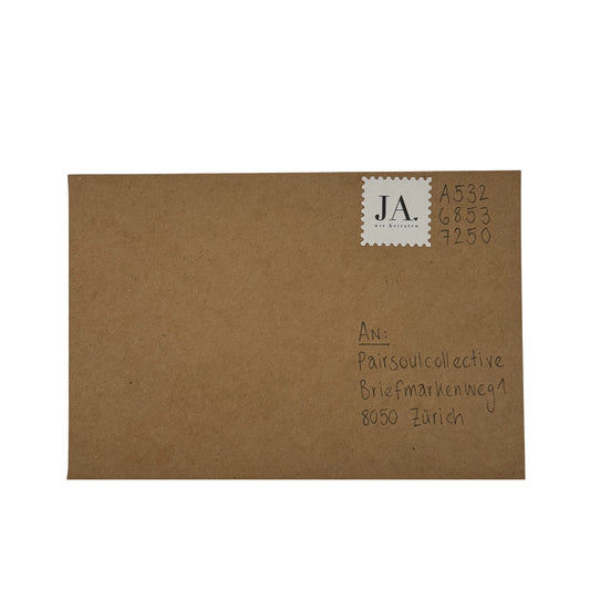Briefmarke "Ja - wir heiraten“