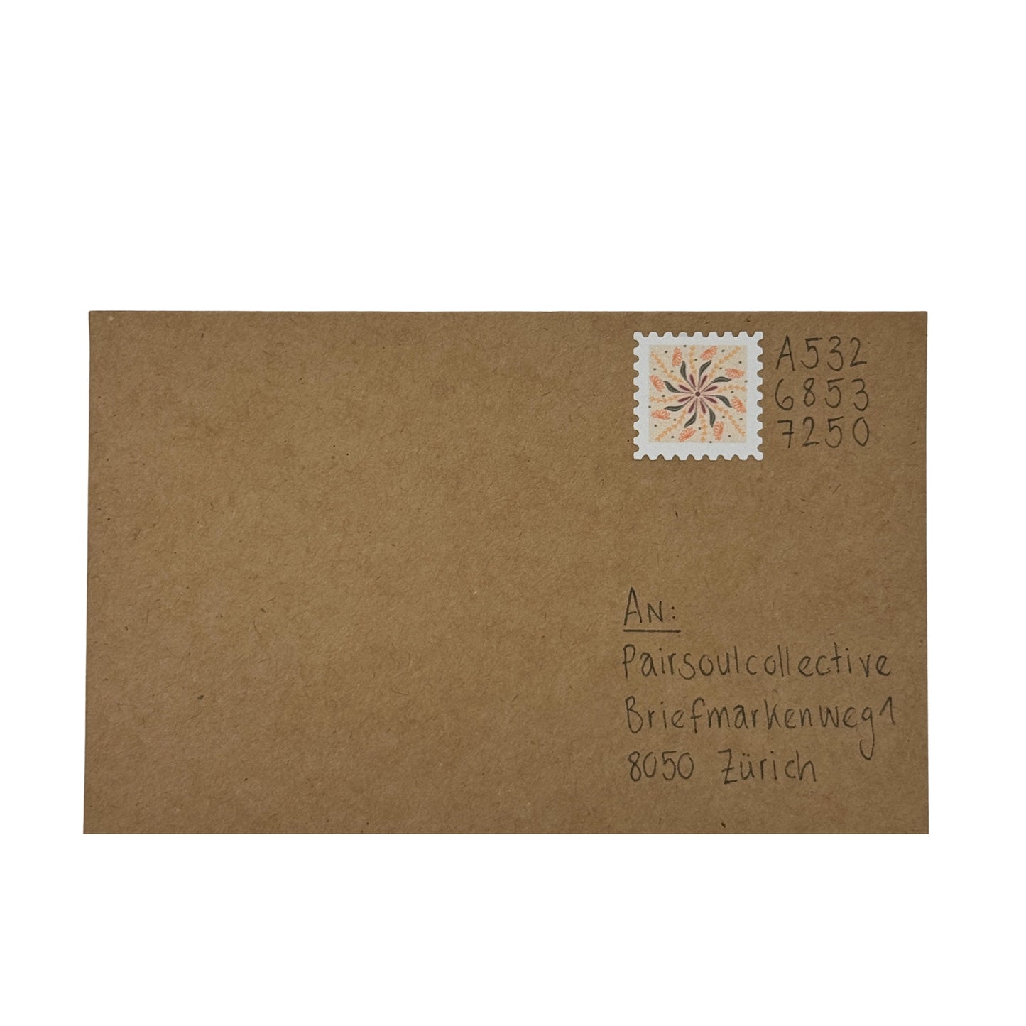 Briefmarke „Blumen Mandala“