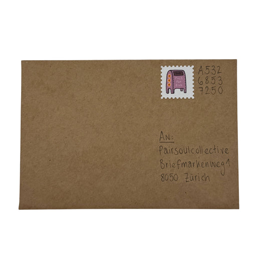 Briefmarken-Sticker „Briefkasten“